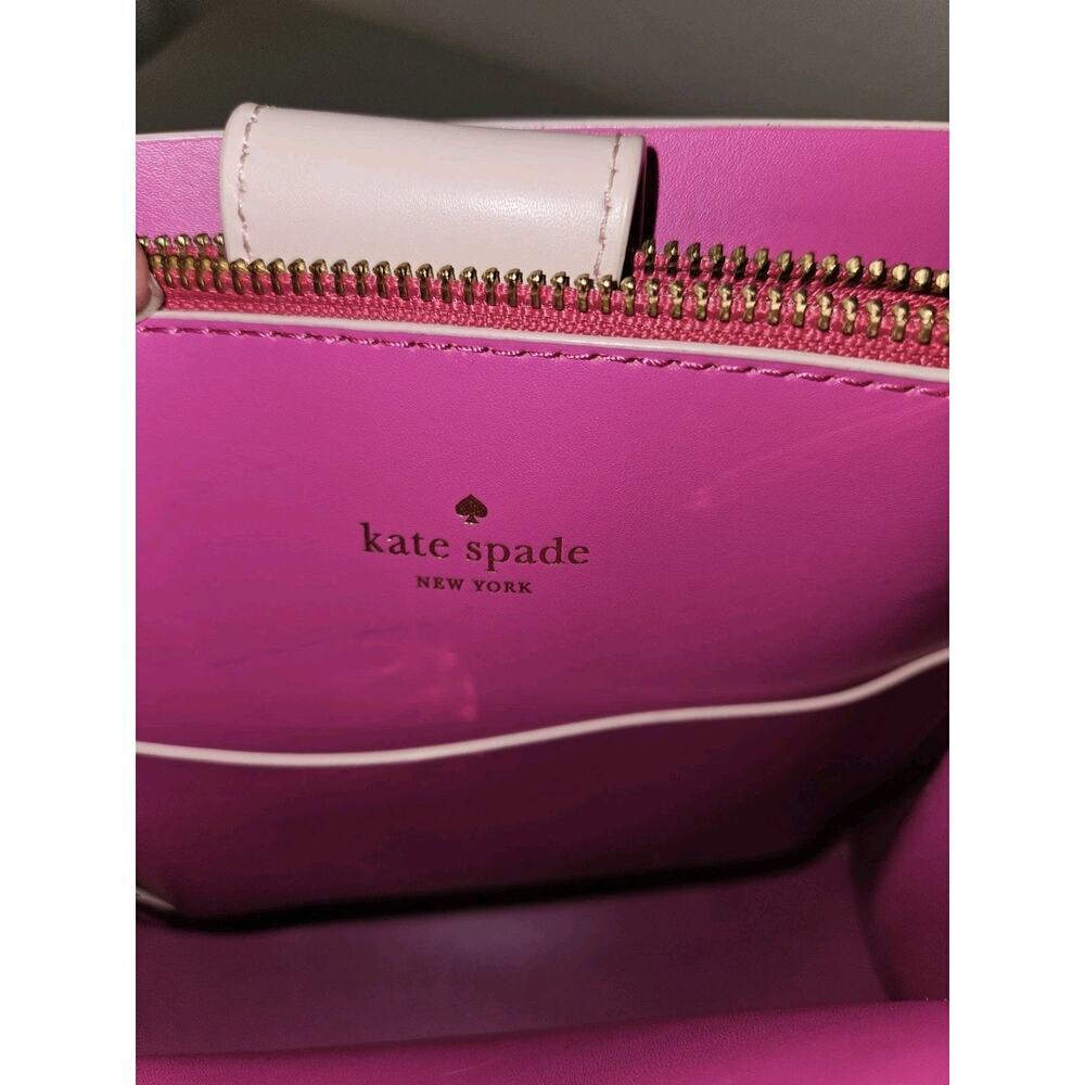 Kate Spade Elodie Arbour Hill Leather Crossbody Top Handle Bag Pink EUC 10x9x5 - Picture 12 of 12